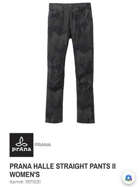 Prana Halle Straight Pants II. Size 4 Regular. Like New. Rare Camo Color.